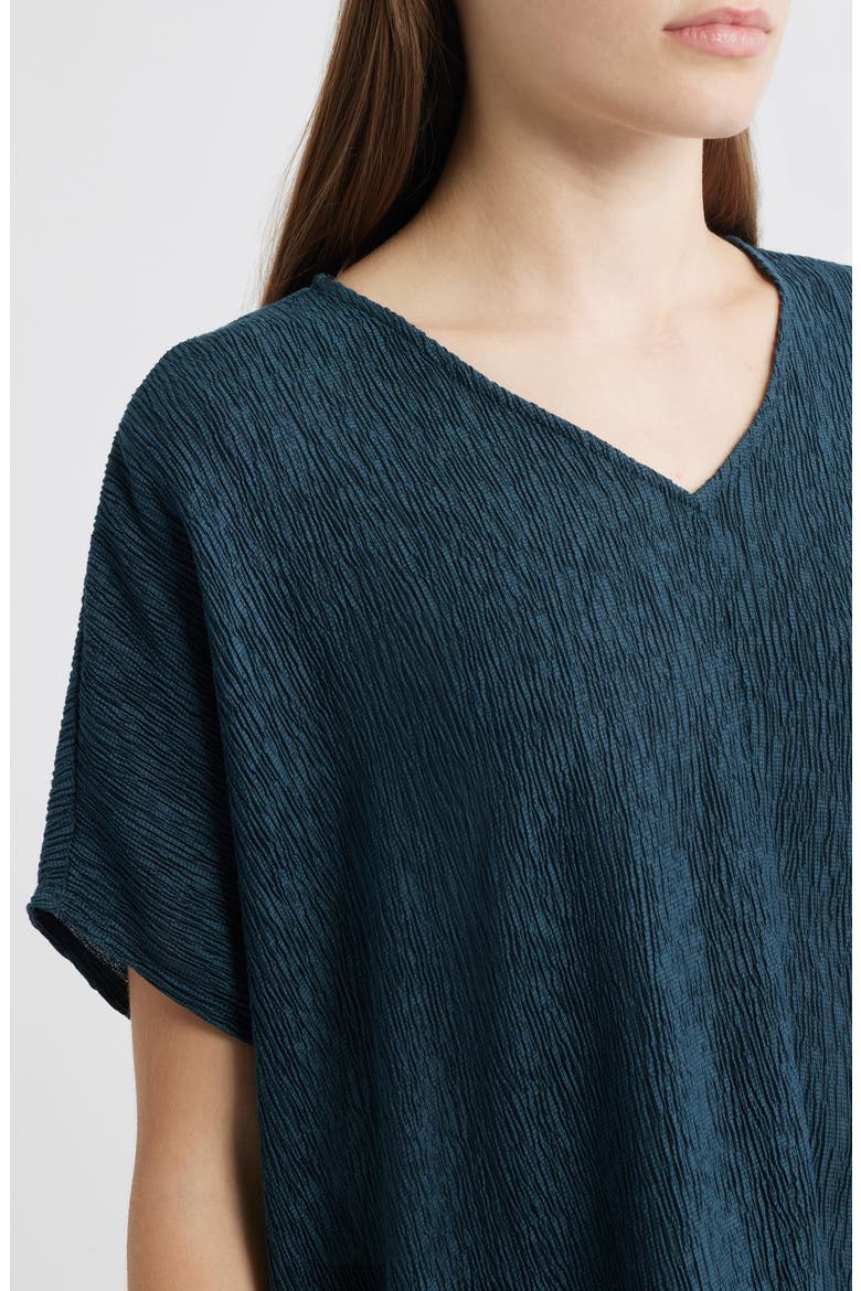 V-Neck Boxy Tunic Top, Alternate, color, BLUE SPRUCE