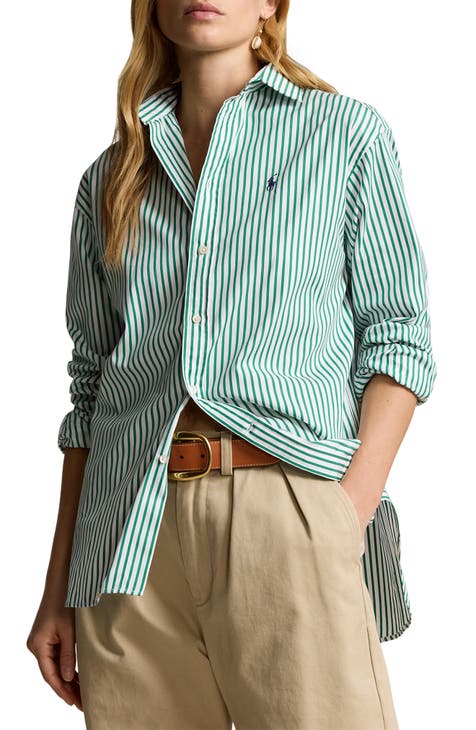 Ralph lauren women's button up best sale