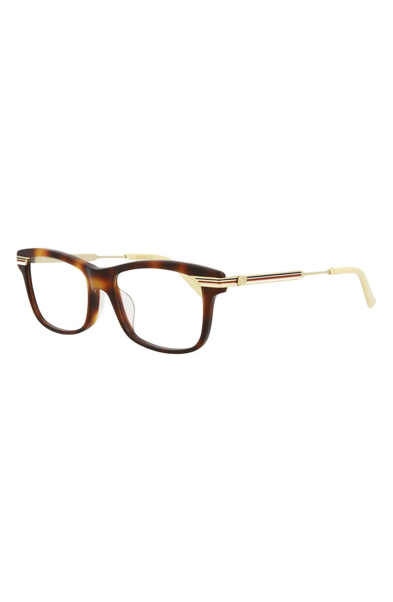 Gucci 52mm Square Optical Frames, Alternate, color,