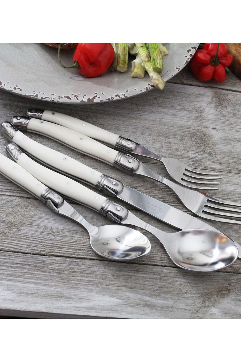 20-Piece Laguiole Flatware Set, Alternate, color, IVORY