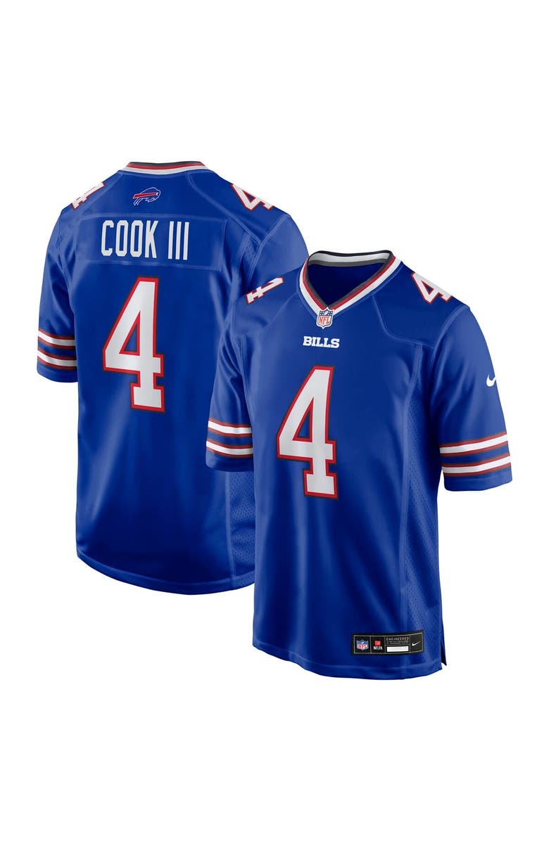 Nike Men's Nike James Cook III  Royal Buffalo Bills Team Game Jersey, Main, color, Royal