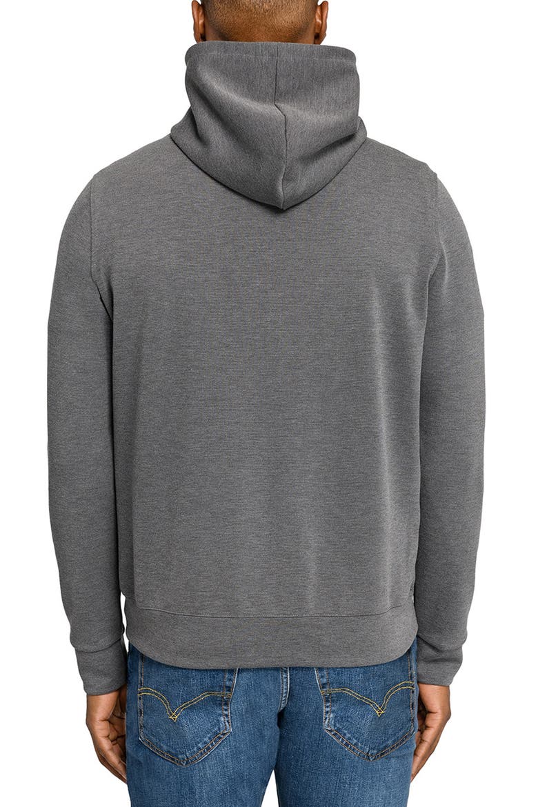 Slim Fit Colorblock Zip-Up Hoodie, Alternate, color, CHARCOAL