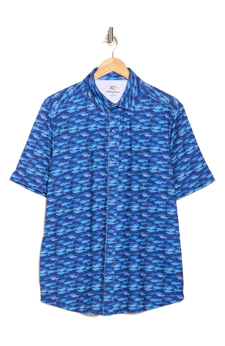 Johnston & Murphy XC4<sup>®</sup> Performance Short Sleeve Button-Up Shirt, Alternate, color,