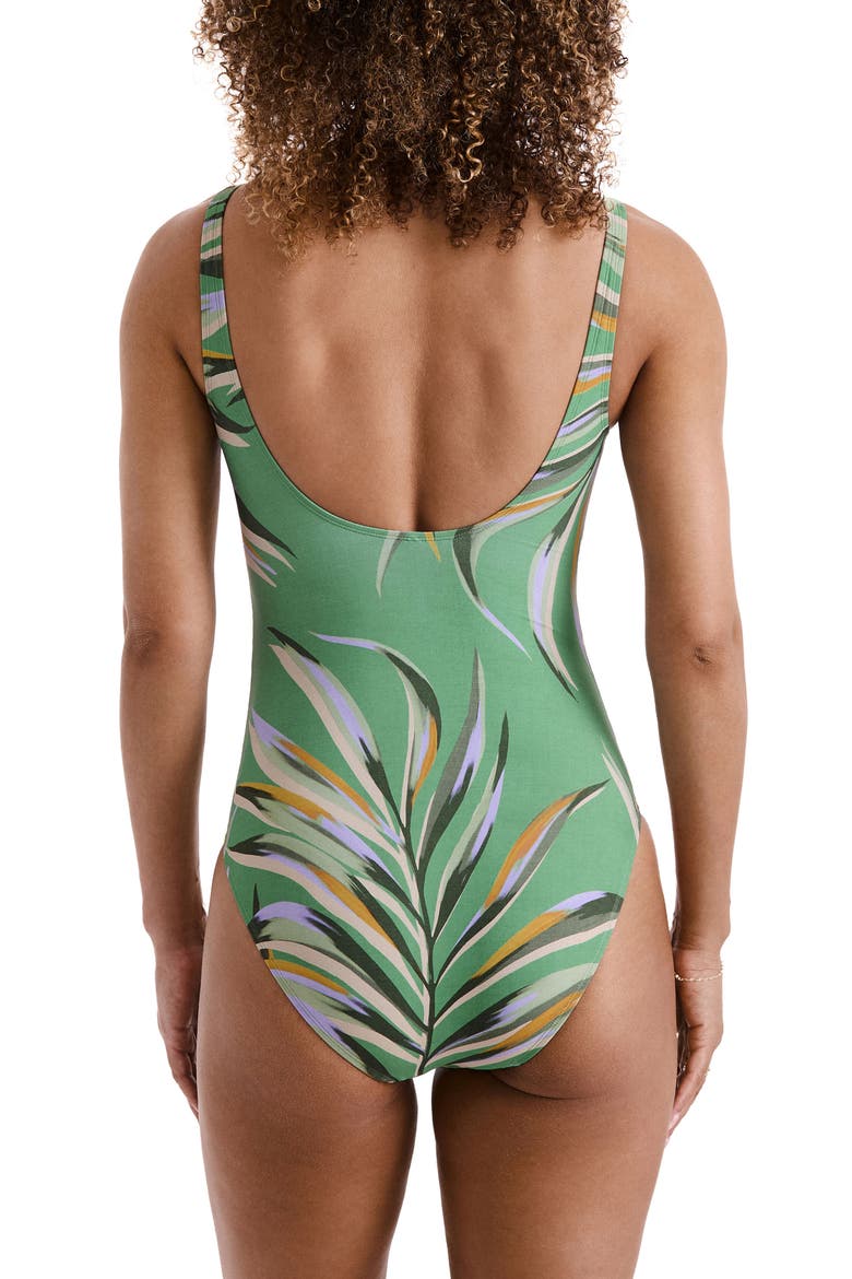 Bailey One-Piece Swimsuit, Alternate, color, COASTAL LEAVES