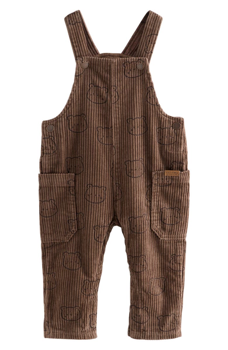 NEXT Kids' Jumbo Cotton Corduroy Overalls, Main, color, Brown