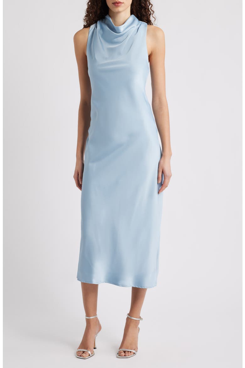 Cowl Neck Maxi Dress, Main, color, GLACIER