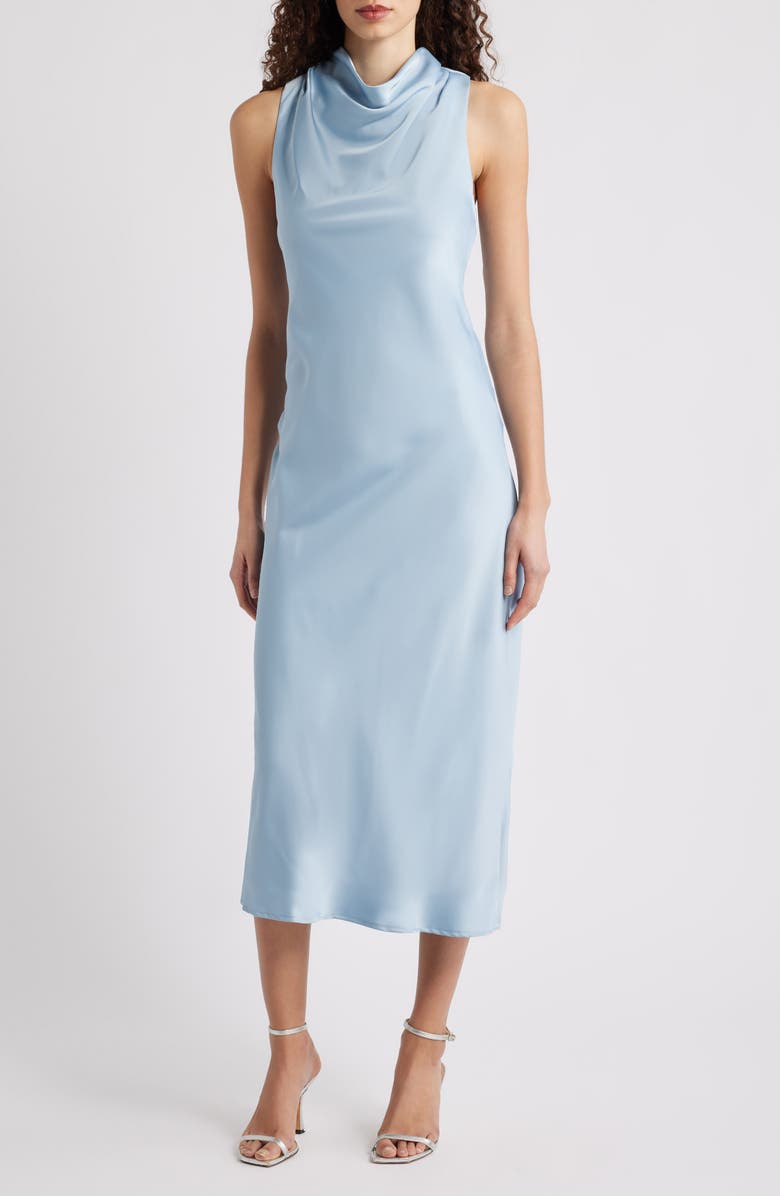 Sam Edelman Cowl Neck Maxi Dress, Main, color, Glacier