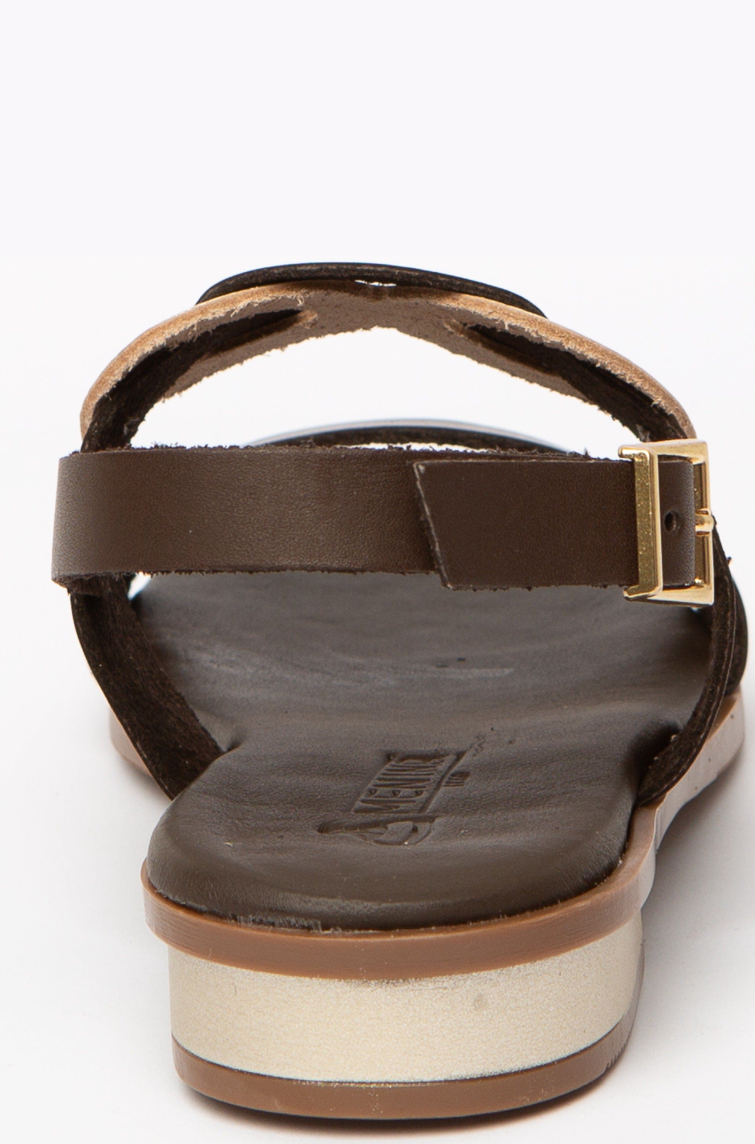 Menina Step Cala Flat Sandal, Alternate, color, Chocolate