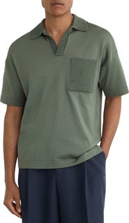 Reiss Warton Oversize Johnny Collar Pocket Polo