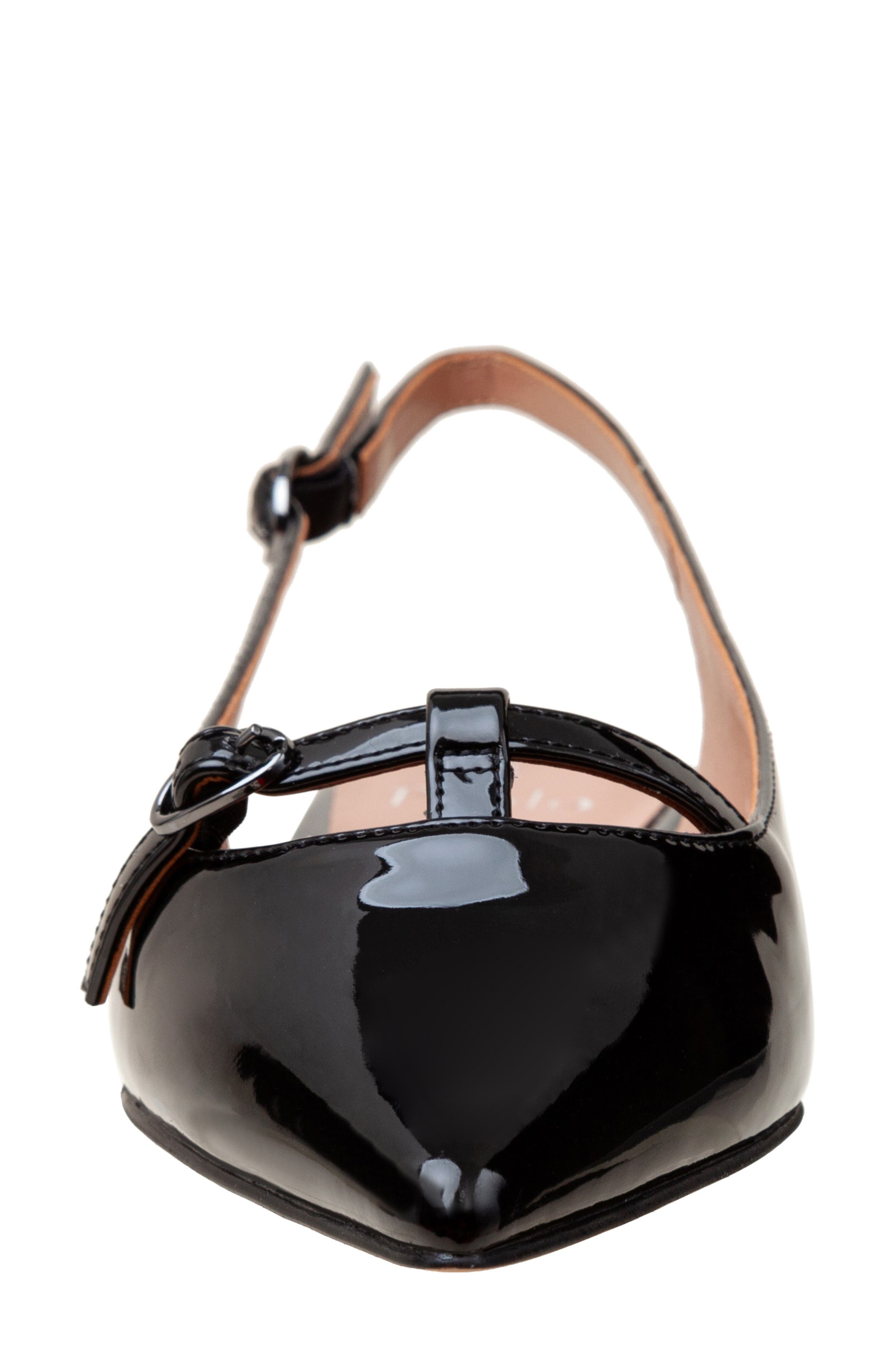 Linea Paolo Celina Pointed Toe Slingback Flat, Alternate, color, Black