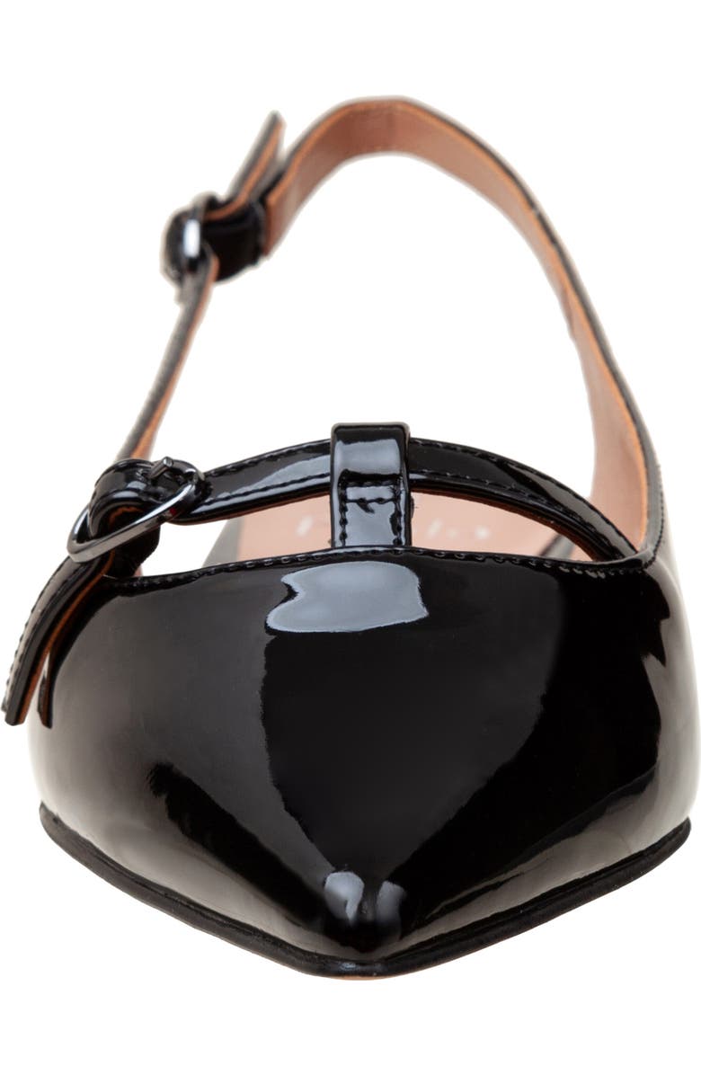 Linea Paolo Celina Pointed Toe Slingback Flat, Alternate, color, Black