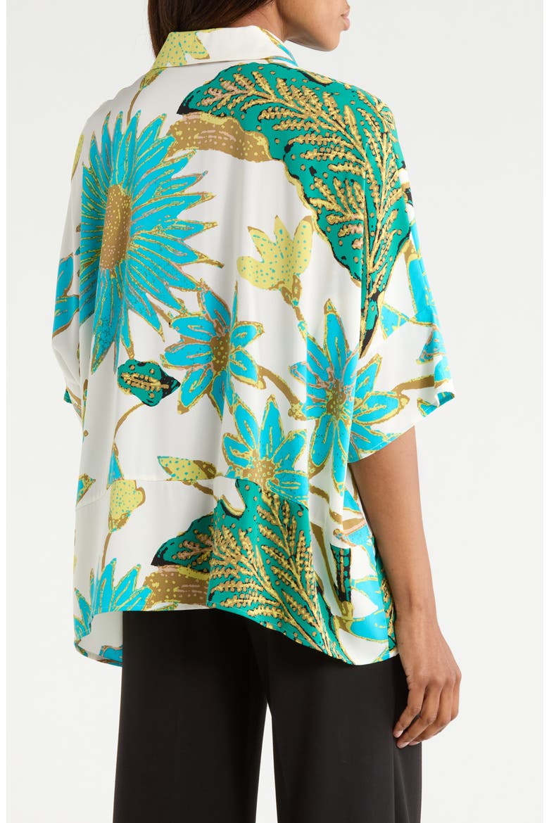 Diane Short Sleeve Woven Shirt, Alternate, color, MARLENE BATIK GIANT IVORY