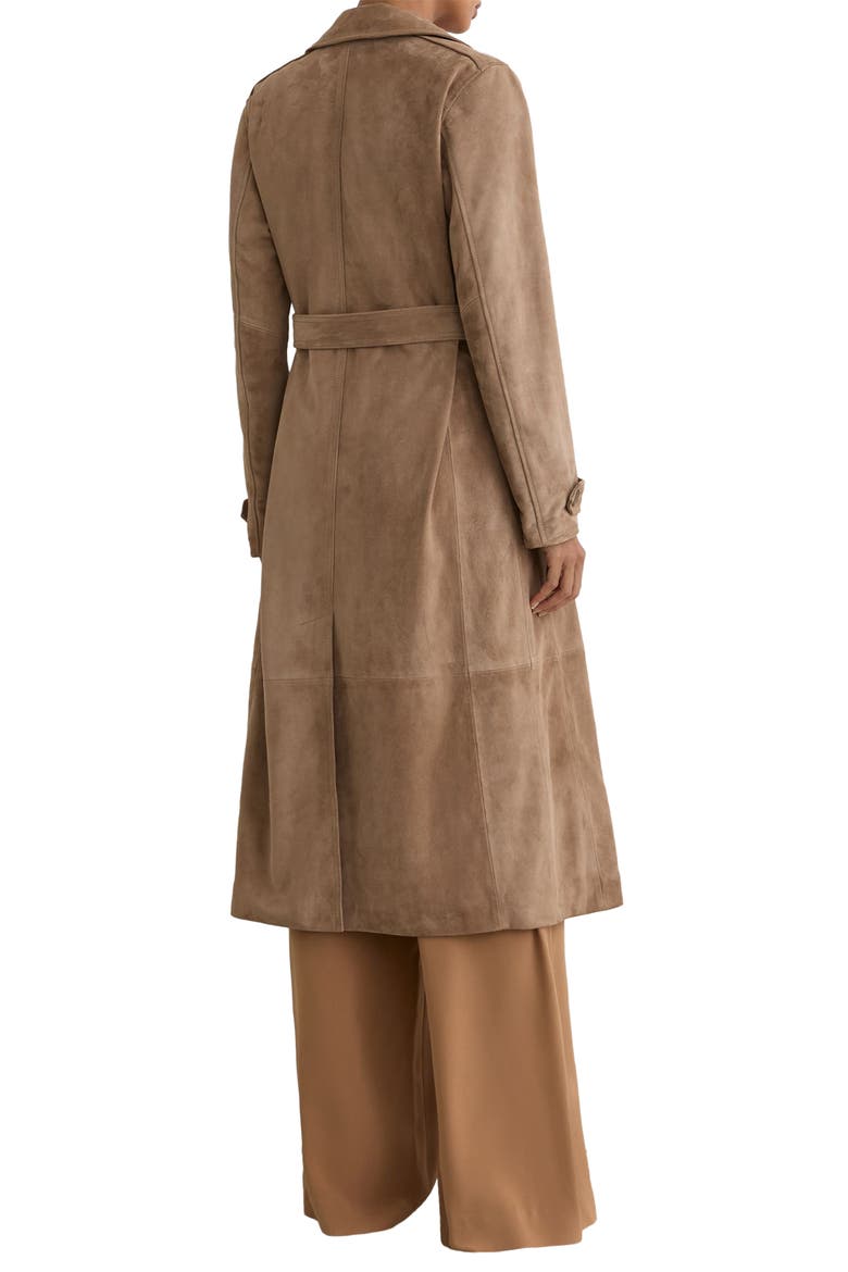 Ester Suede Trench Coat, Alternate, color, NEUTRAL