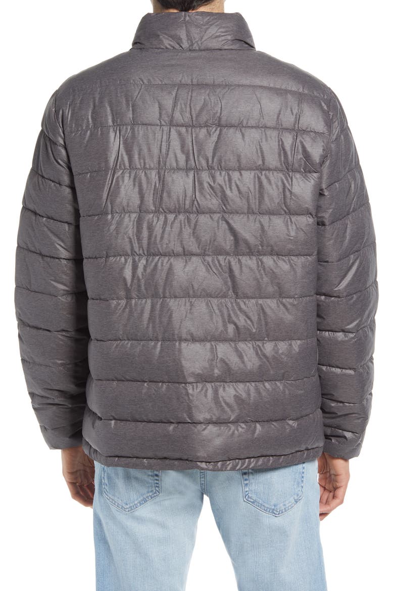 Water Resistant Quilted Puffer Jacket, Alternate, color, CHARCOAL MELANGE