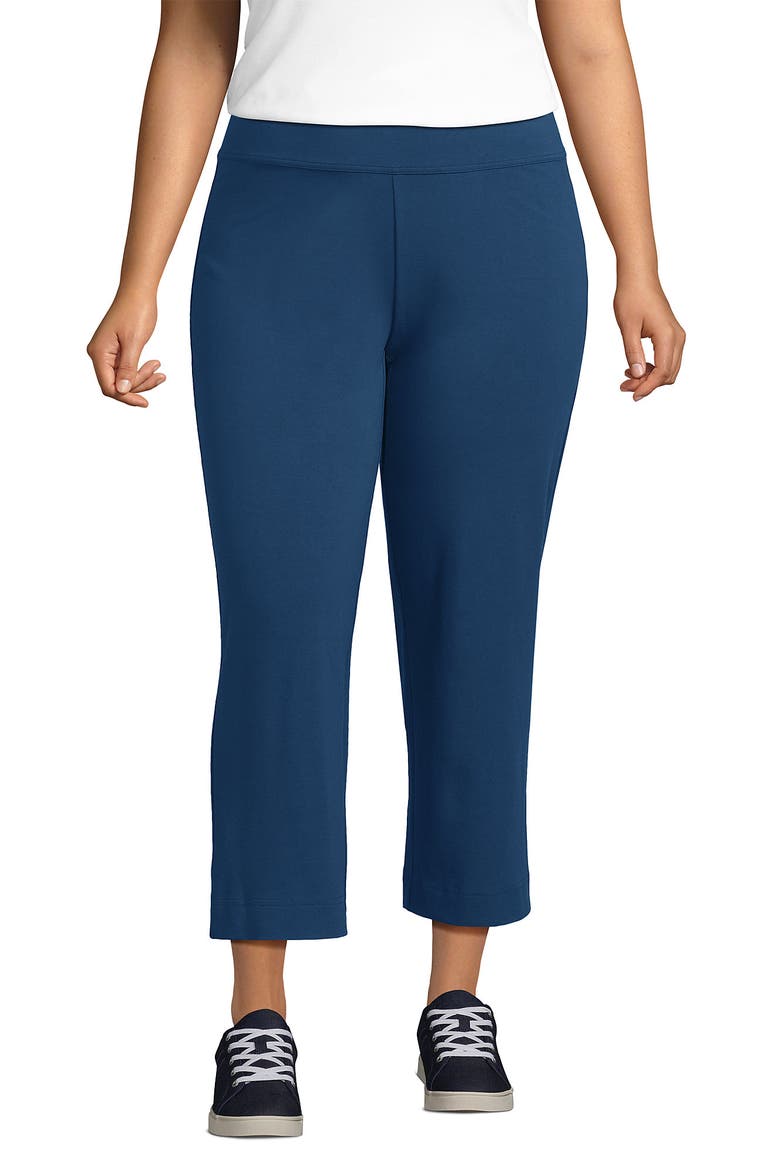 Starfish Mid Rise Pull On Crop Pants, Main, color, Evening Blue