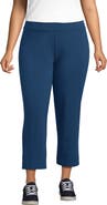 Lands' End Plus Size Starfish Mid Rise Pull On Crop Pants
