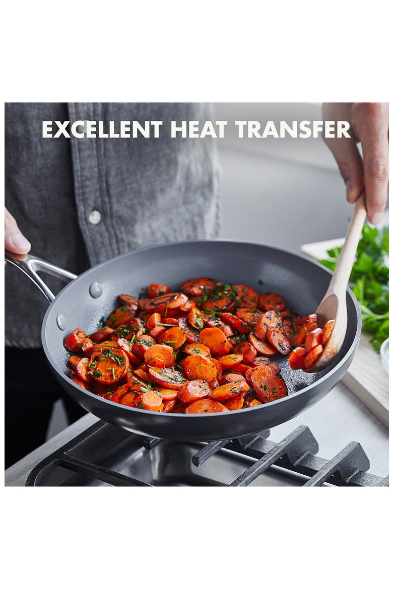 Valencia Pro Set of 3 Ceramic Nonstick Fry Pans, Alternate, color, GREY