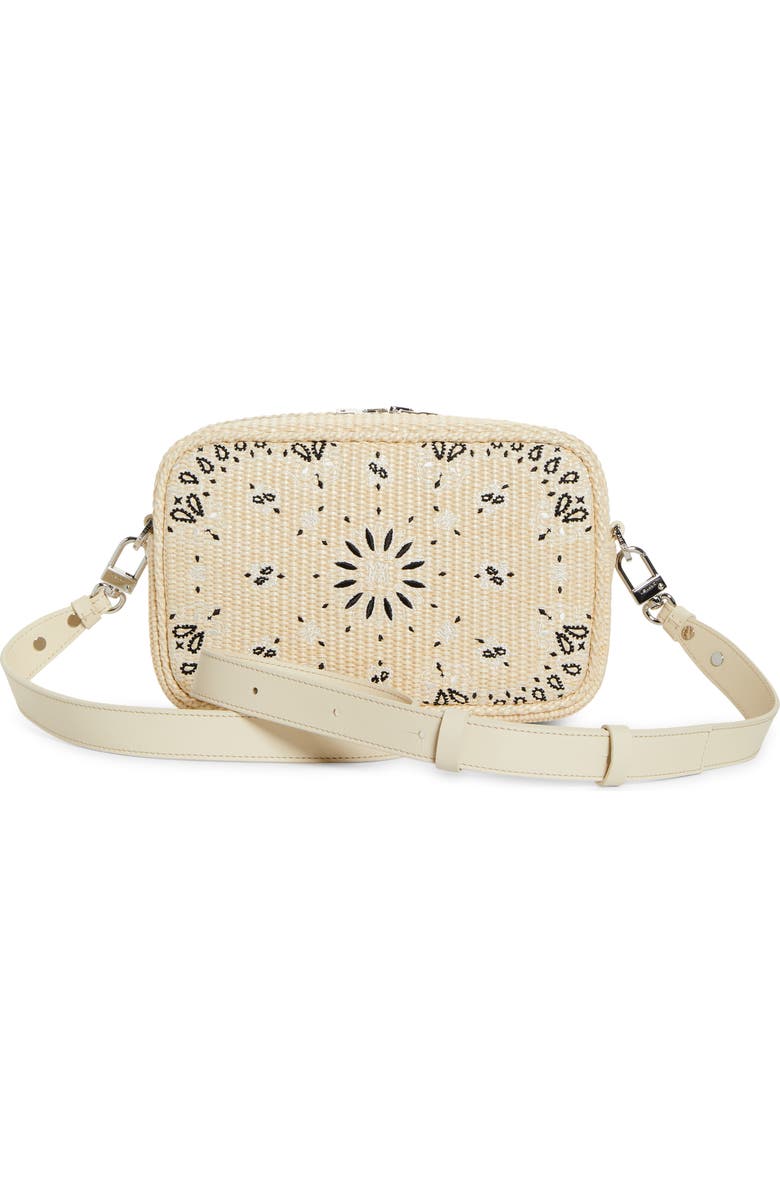AMIRI Bandana Embroidered Camera Bag, Alternate, color, Alabaster