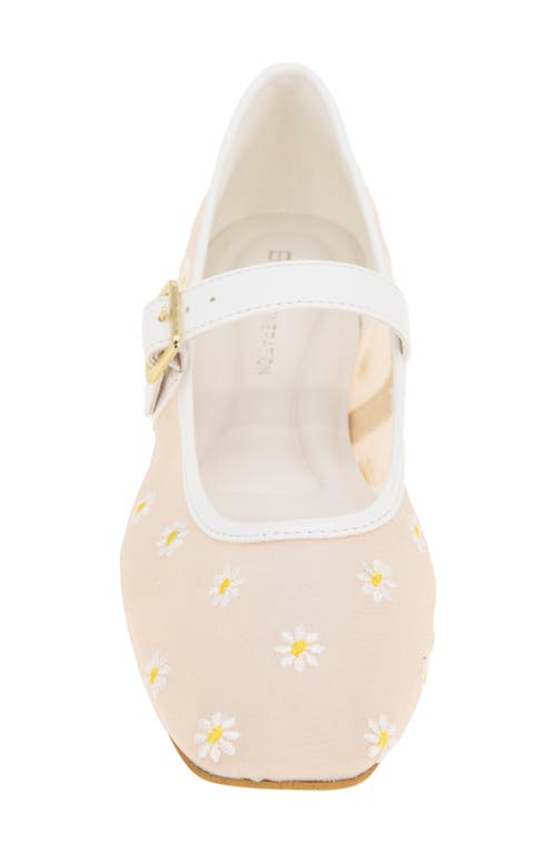 Bcbgeneration Harpin Mary Jane Flat In White Daisy