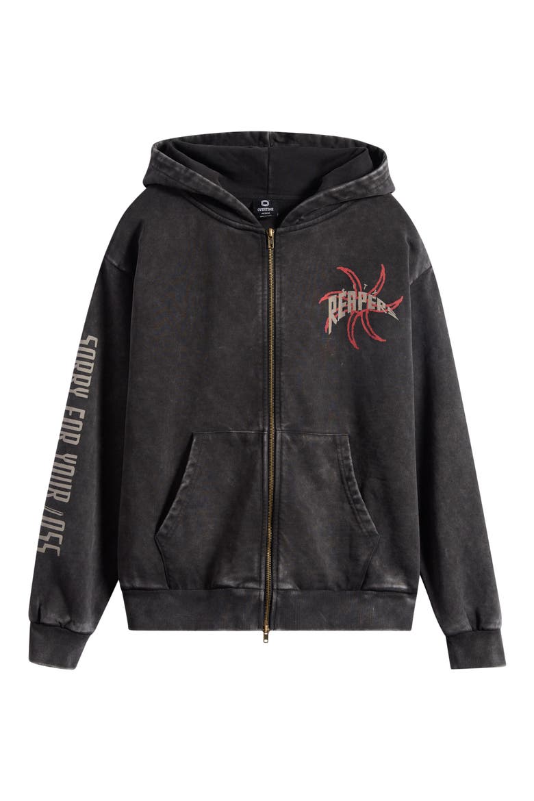 City Reapers Scythe Zip Hoodie, Alternate, color, BLACK