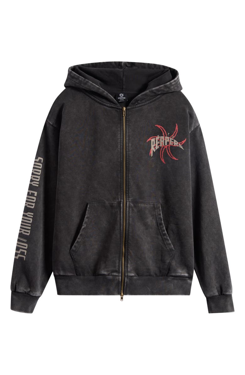 OVERTIME City Reapers Scythe Zip Hoodie, Alternate, color, Black