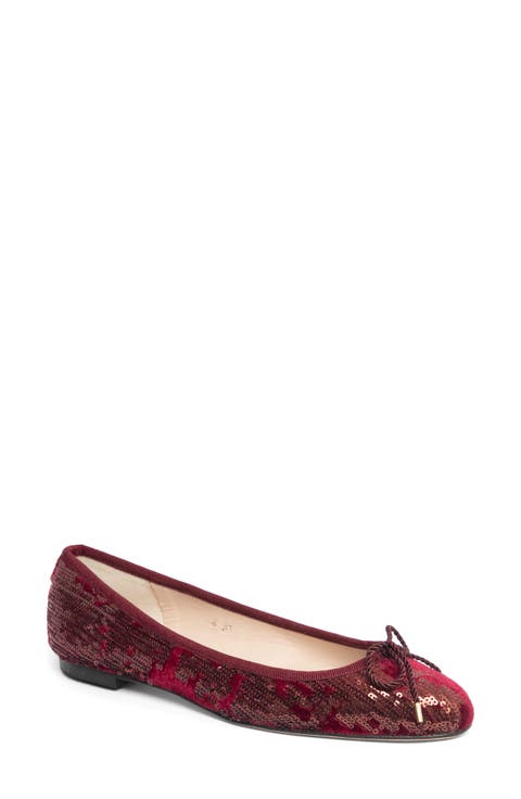 Sequin Embellished Ballet Flat