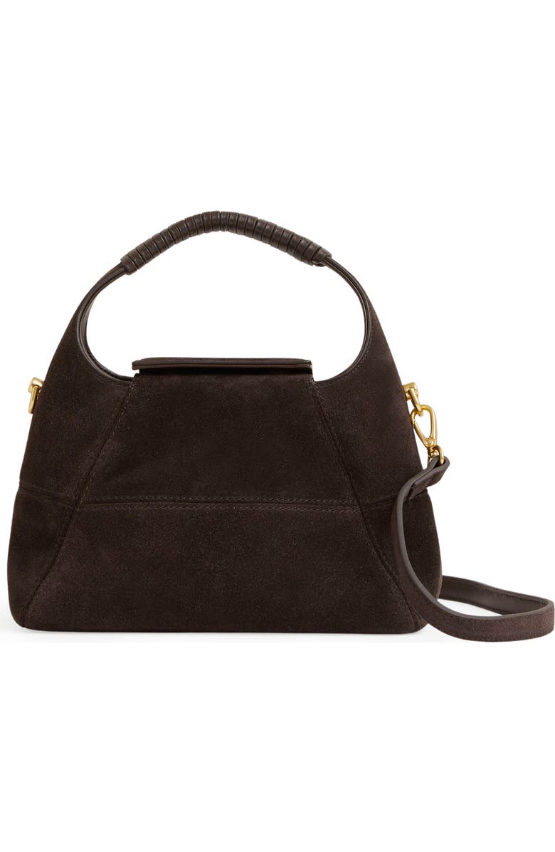 Reiss Octavia Suede Crossbody Bag, Main, color, Octaviachocolate