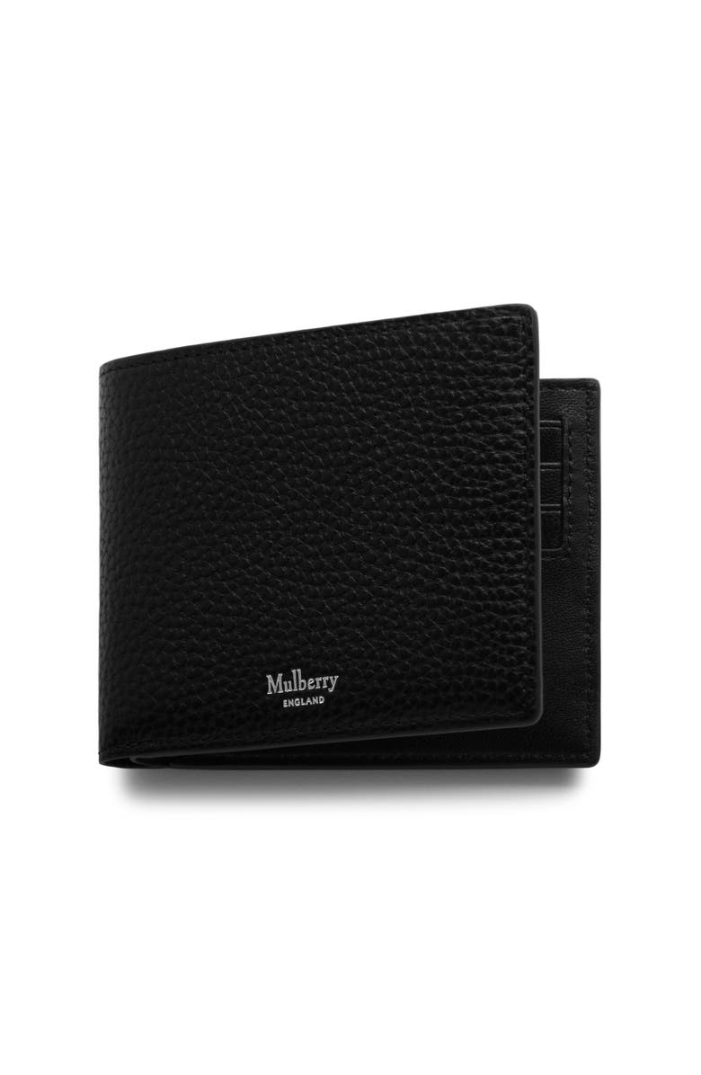 Mulberry 8 Card Leather Wallet, Main, color, Black
