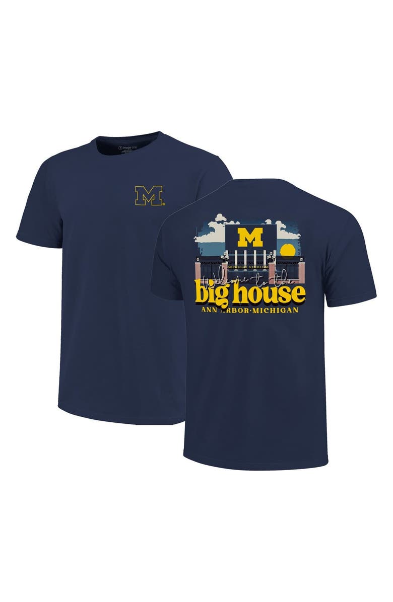 IMAGE ONE Men's Navy Michigan Wolverines Big & Tall Stadium Gates Hyper Local Core T-Shirt, Main, color,