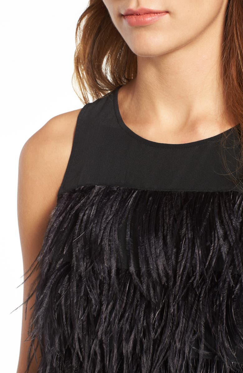 Olivia Palermo + Chelsea28 Genuine Ostrich Feather Tank, Alternate, color,