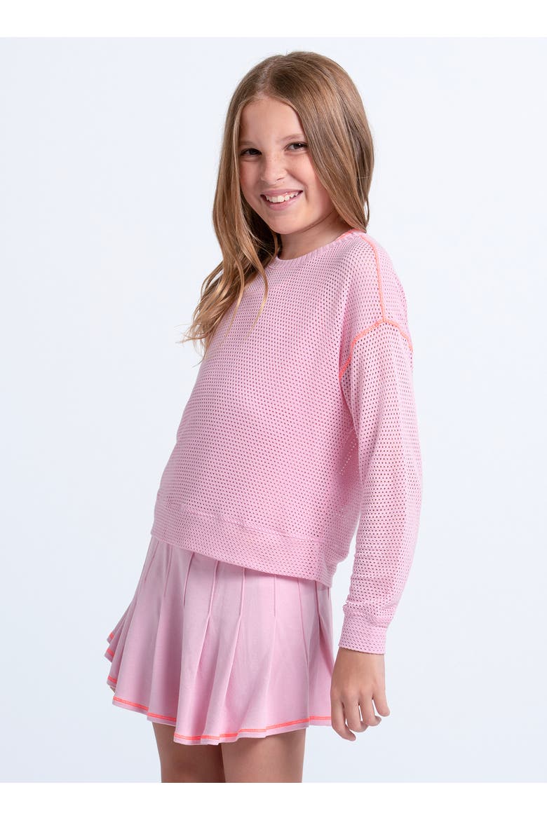 Girls' Chill Day Pink Long Sleeve Top, Alternate, color, Paris Pink