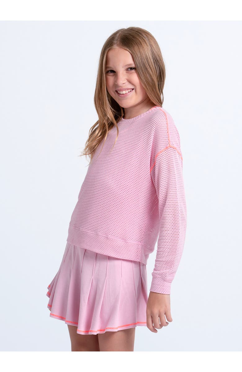 Lucky in Love Girls' Chill Day Pink Long Sleeve Top, Alternate, color, Paris Pink
