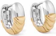Astley Clarke Aurora Weave Mixed Metal Hoop Earrings