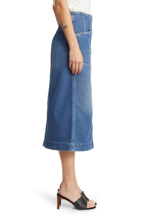 CLOSED CLOSED EXPOSED ZIP NONSTRETCH DENIM PENCIL SKIRT