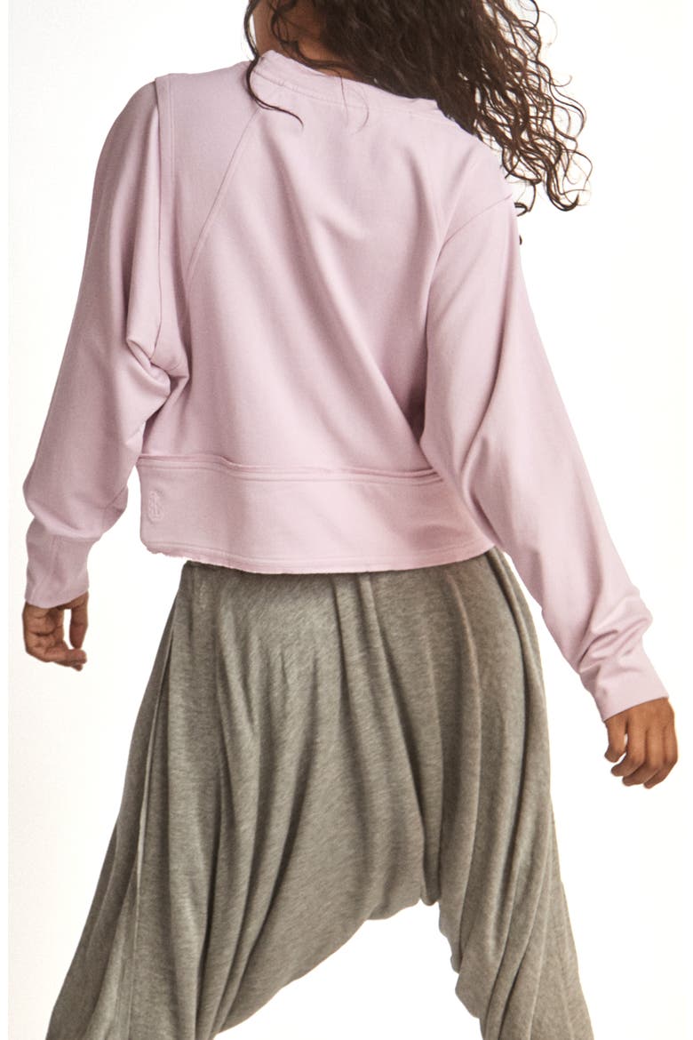 Free People FP Movement Where The Wind Blows Sweatshirt, Alternate, color, POWDERED LAVENDER