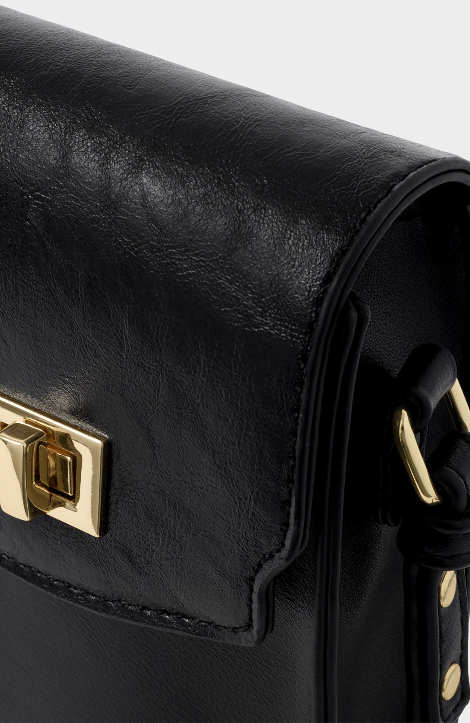 Orin Twist Lock Slim Bag, Alternate, color, Black / Black Distressed