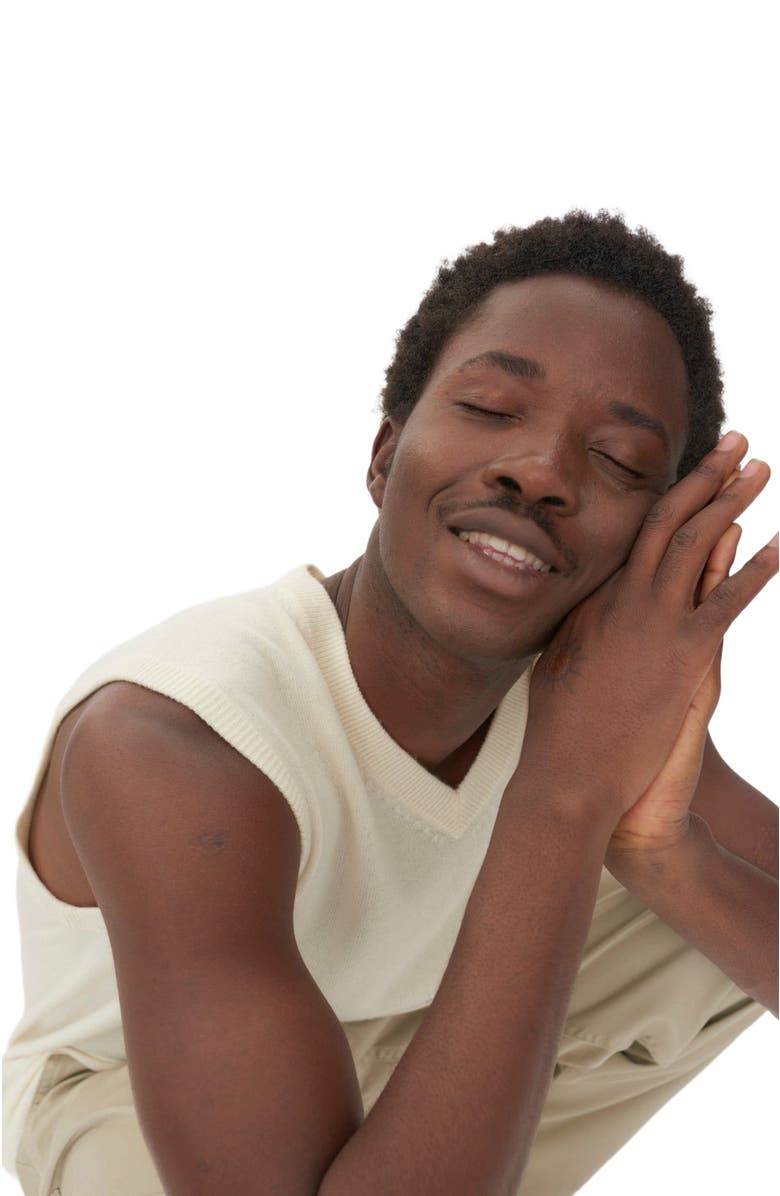 GOBI Mongolian Cashmere Essential Cashmere V-Neck Vest, Alternate, color, Marshmallow