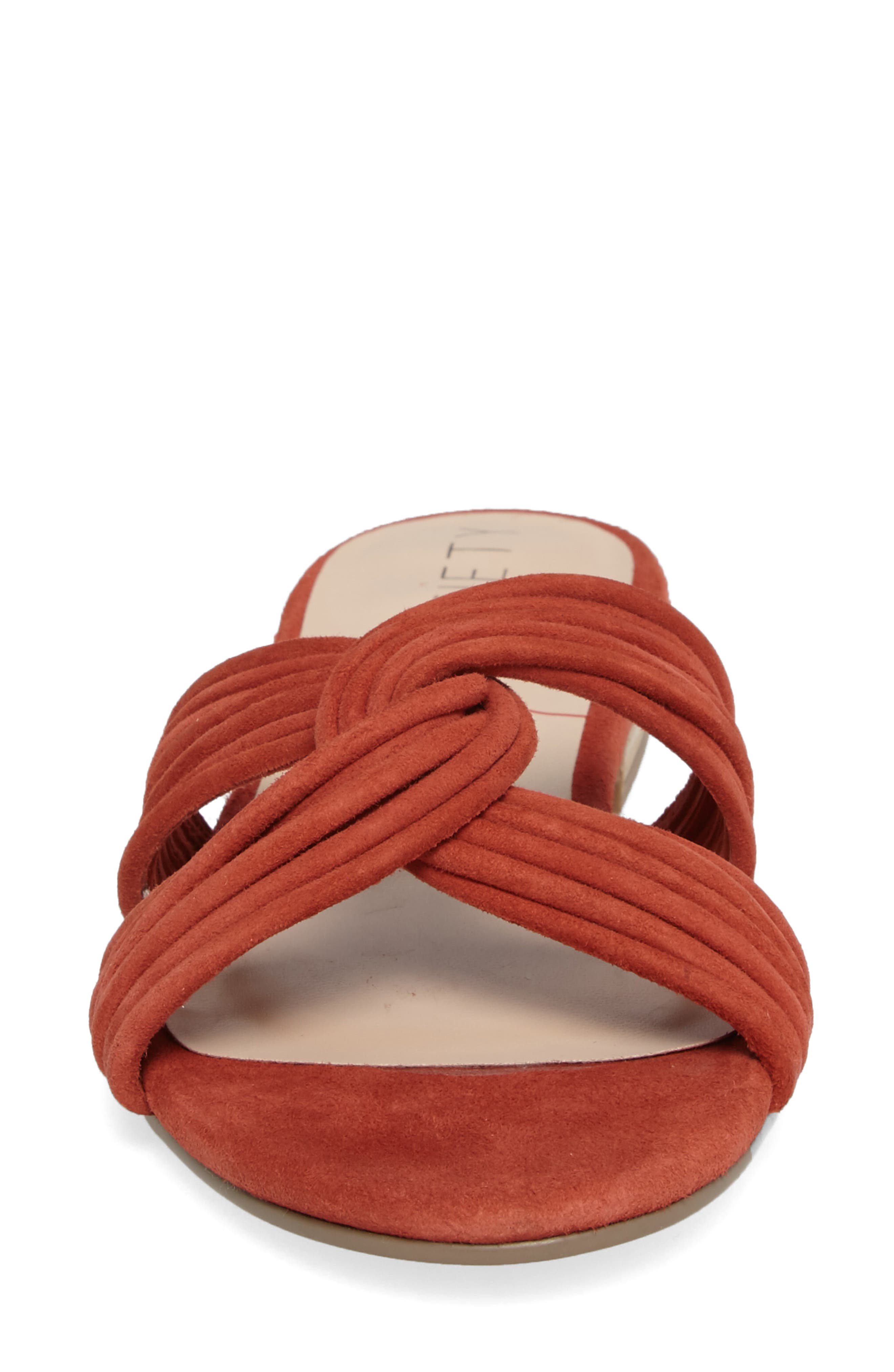 Dahlia Flat Sandal, Alternate, color, PAPRIKA SUEDE