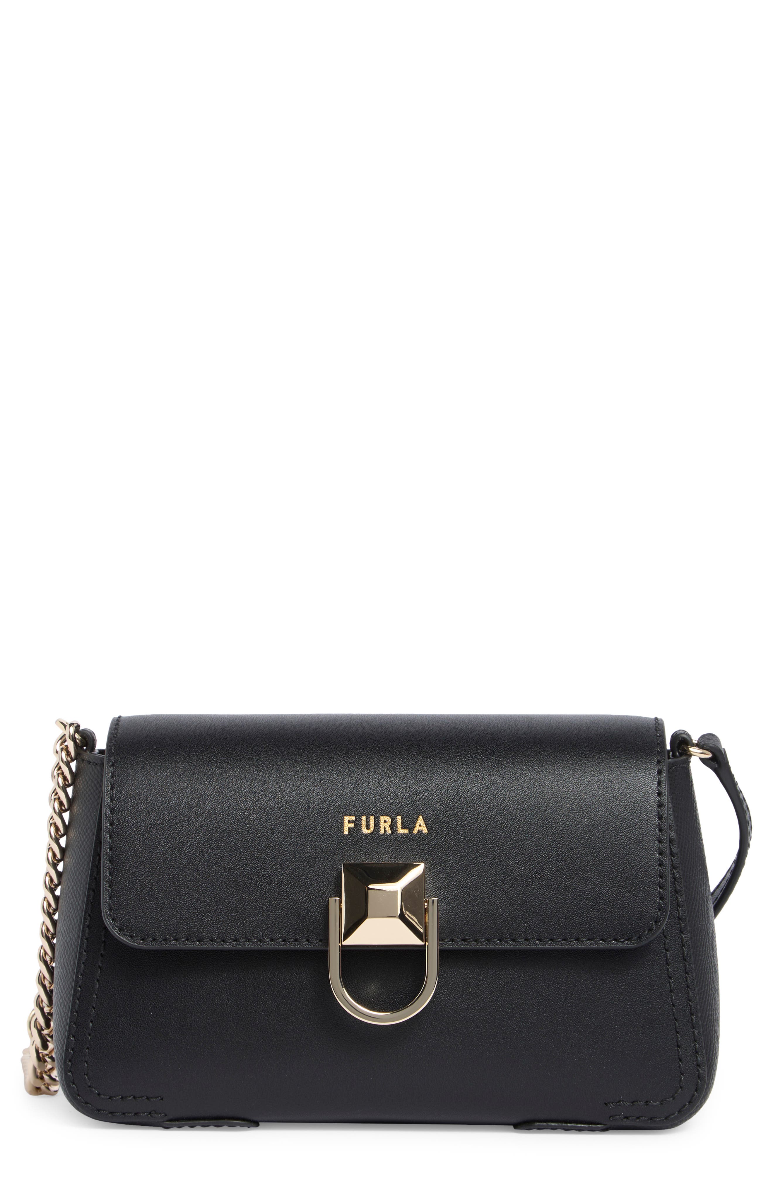Furla Circe Mini Crossbody Bag, Main, color, Nero
