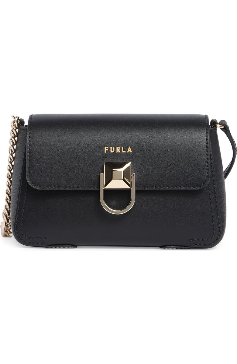 Furla Circe Mini Crossbody Bag, Main, color, Nero