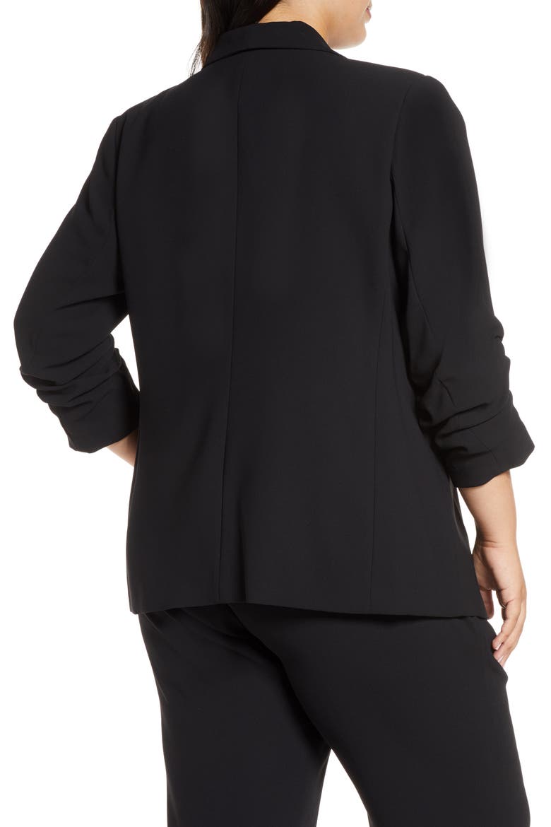 Moss Crepe Blazer, Alternate, color, RICH BLACK