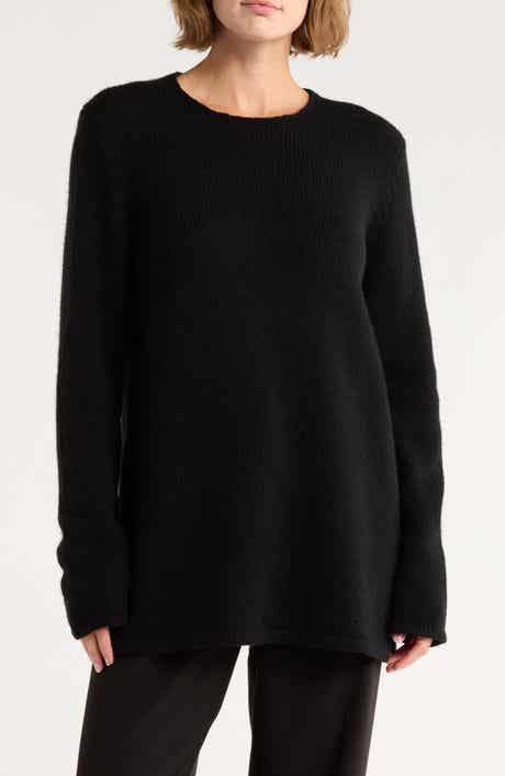 Vince Clean Trim Wool & Cashmere Blend Tunic Sweater