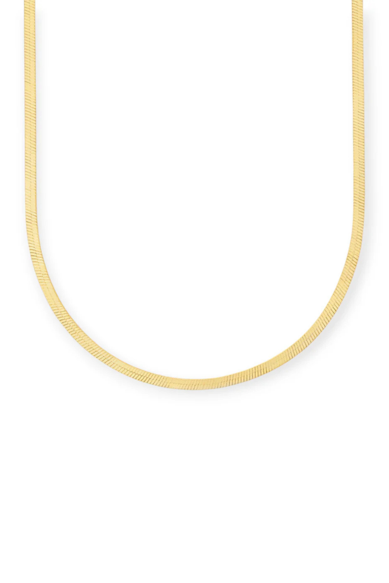 Chunky Herringbone Necklace, Main, color, Gold