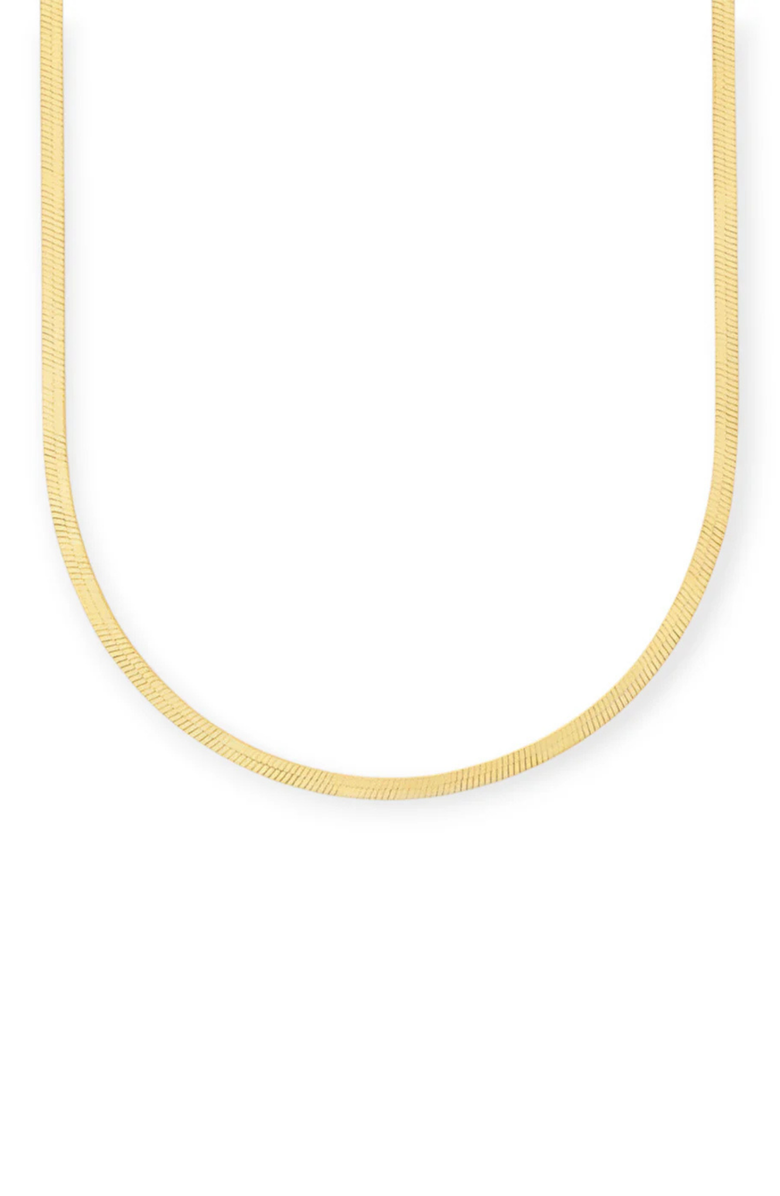 CUFFED BY NANO Chunky Herringbone Necklace, Main, color, Gold