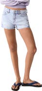 MANGO TEEN Low Rise Two-Tone Denim Shorts