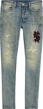 Ksubi Van Winkle Bleu Monday Repair Skinny Jeans