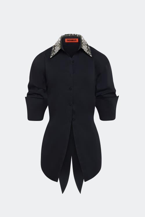 Simonmiller Loch Embellished Button Up In Black