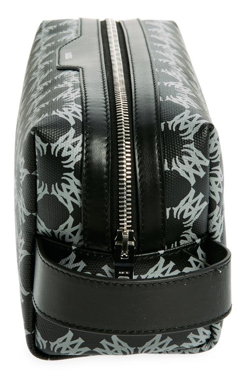 Amiri Quad Monogram Coated Canvas Dopp Kit In Black