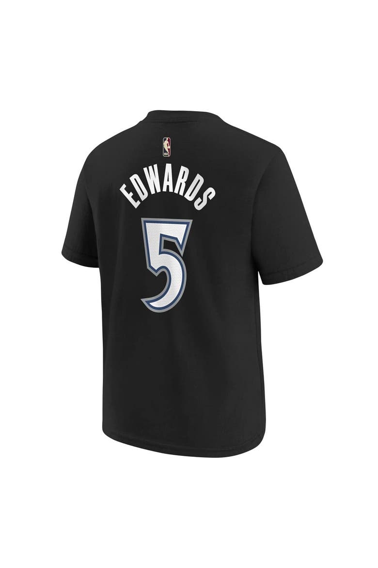 Youth Nike Anthony Edwards Black Minnesota Timberwolves Name & Number T-Shirt - Classic Edition, Alternate, color, Black