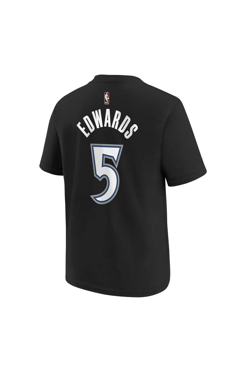Nike Youth Nike Anthony Edwards Black Minnesota Timberwolves Name 
Number T-Shirt - Classic Edition, Alternate, color, Black